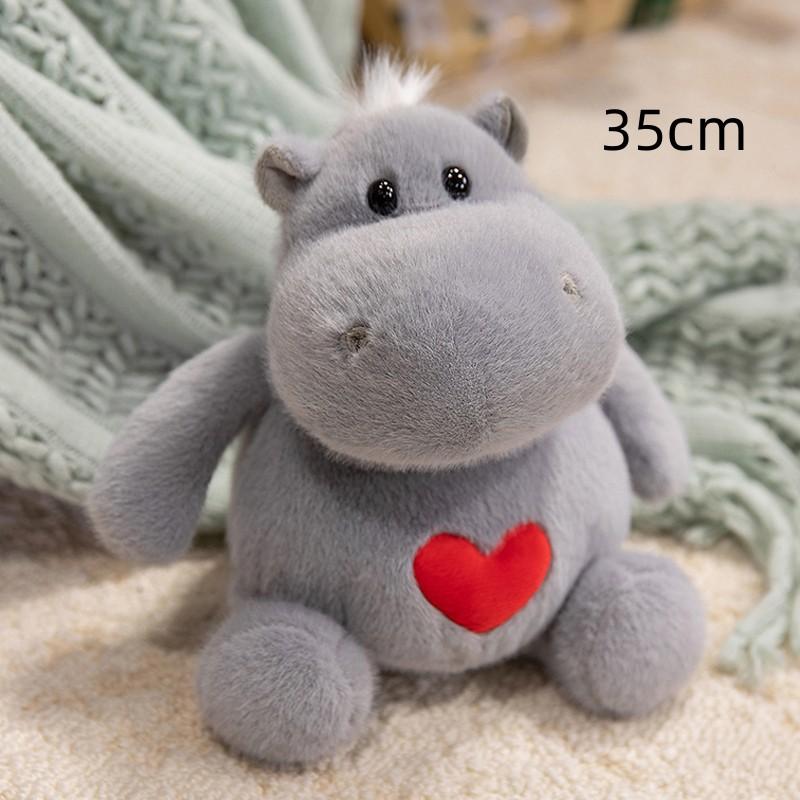 1 Stück 25/35CM Liebliches Nilpferd & Ameise Plüschpuppen Kawaii Nilpferd mit Herz Kissen Simulierte Ameise Spielzeug Stofftier Weiches Tier Liebliche Geschenke