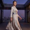 Fashion Waist Accessory for Dresses Stretchy Sequined Belt, Women Sparkly Wide Retro Dress Casual Commuting Belt Snap Buttons, Glittery Elastic