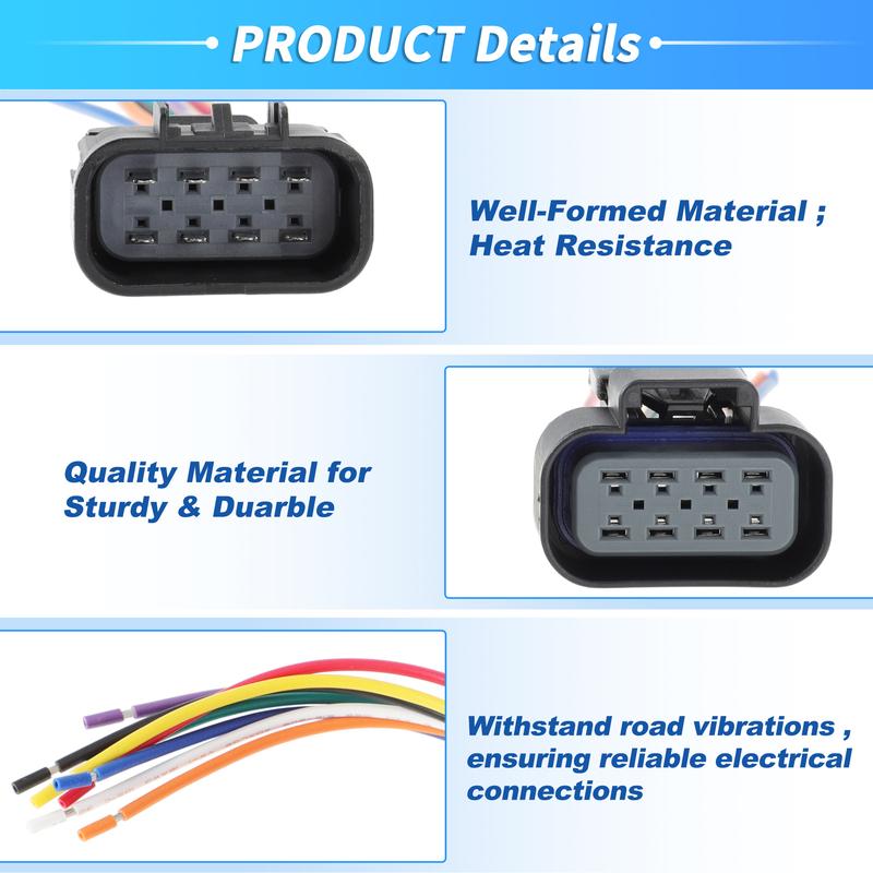 X Autohaux No.22853028 Male and Female Headlights Connector Harness Plug Wire for Chevrolet