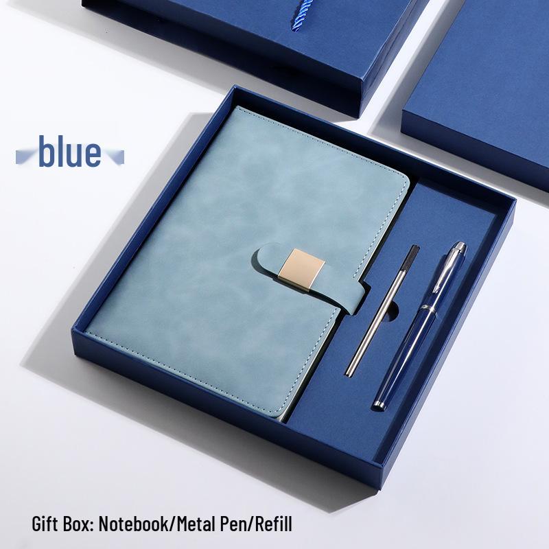A5 Buckle Notebook Gift Set with Logo - Business, Teacher, or Work Diary