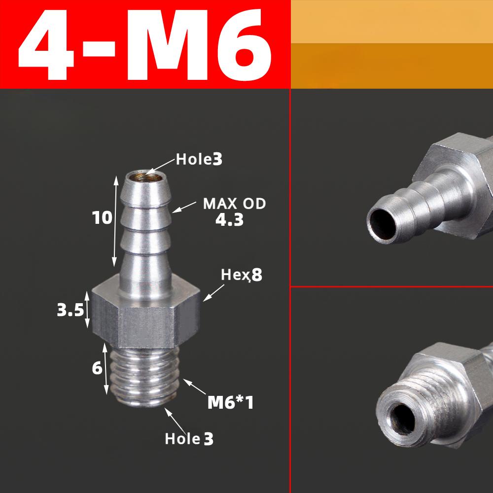 M3 M4 M5 M6 M8 M10 M12 M14 M16 Metric Male To 3 4 5 6 8 10 12 Mm Hose Barb Nipple 304 Stainless Steel Pipe Fitting Air Water Gas