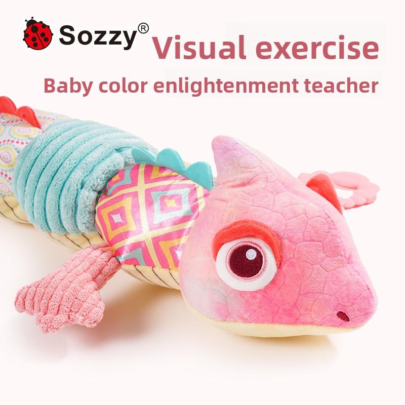 Chameleon Height Ruler Newborn Baby Soothing Doll Plush Baby Toy 0-1 Years Old Puzzle
