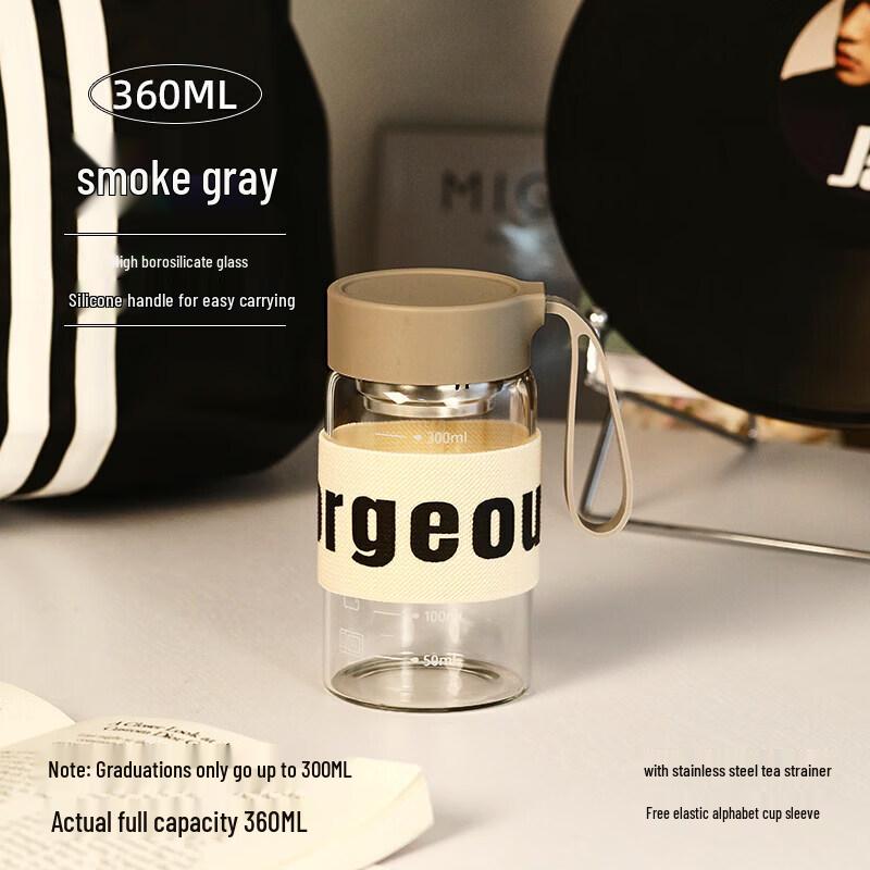 Portable Borosilicate Glass Measuring Mug
