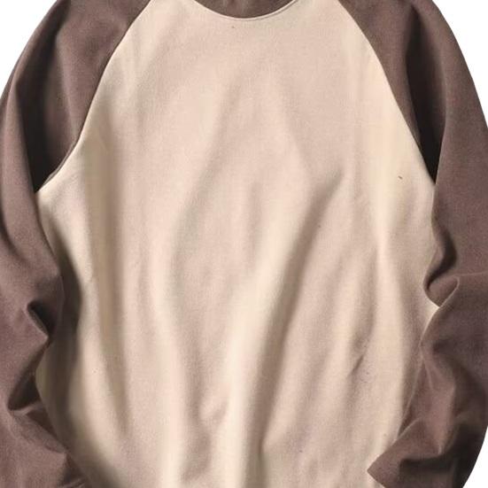 Høst Vinter Herre Toppfarge Blokker O-hals Langermet Pullover Plus Size Tykk Varm Sport Fitness Sweatshirt Daglig slitasje Forretningsklær