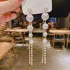 Pearl Tassel Earrings New Popular High-end Design Sense Light Luxury Temperament Earrings Stud Earrings Women's Spring