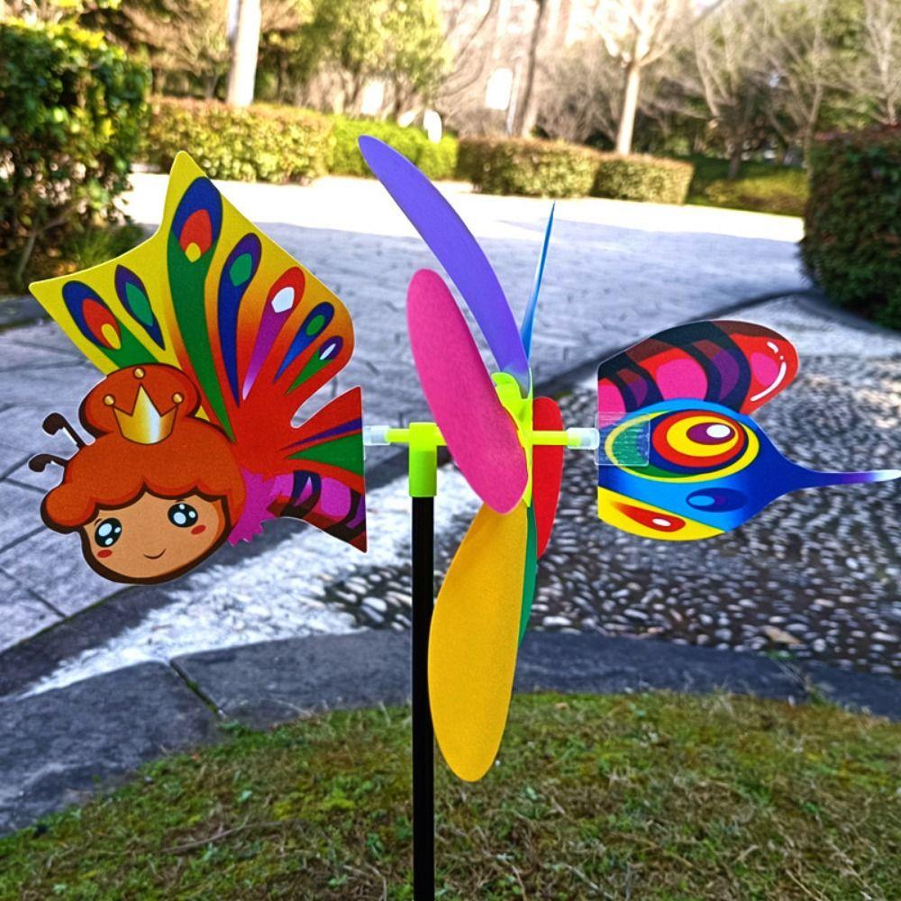 Bunte Cartoon-Windmühle Plastik-Cartoon Kinderspielzeug Gartendekoration