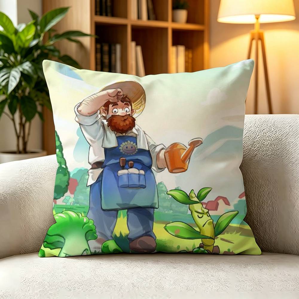 PPVZ Plants vs Zombies Plant Zombie Square DoubleSided printed Pillow Case Bedroom Bedside Pillow Sofa Cushion Cover