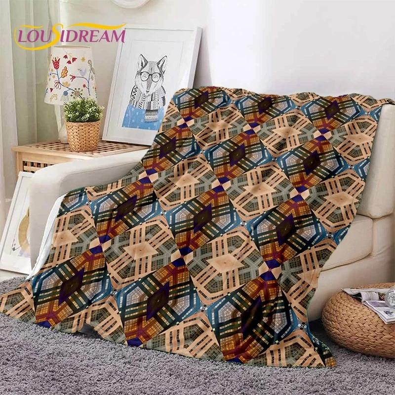 3D Lastest Nordic Turkish Bohemia Celt Soft Flannel Blankets,Throw Blanket Comfortable Blanket for Picnic Beds Sofa Home Bedroom
