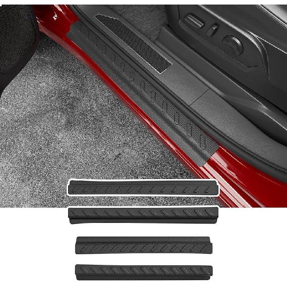 Exterior Door Sill Protector Compatible With -2025 Dodge Ram 1500 Car Sill Guard TPE Car Door Protector Replacement For -2025 Dodge Ram 1500