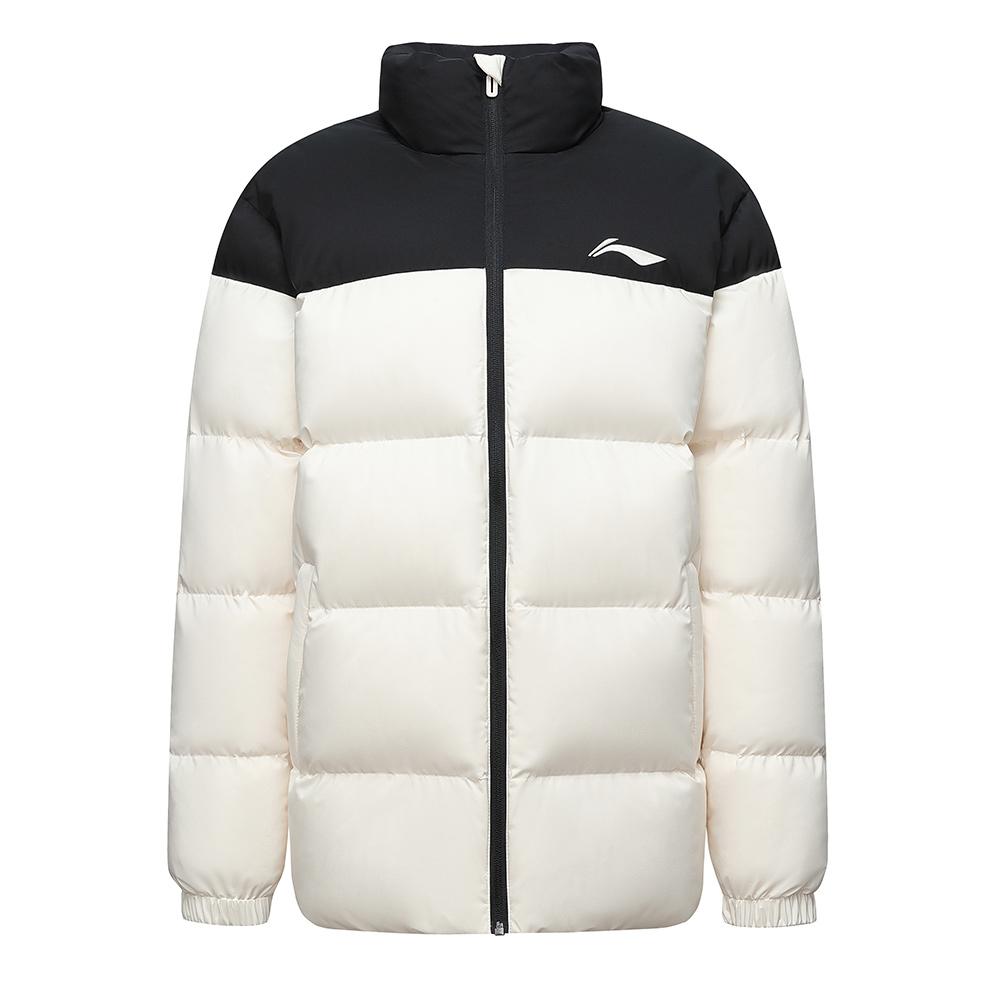 

Li-Ning Warm Stand Collar Comfortable Versatile Long Sleeve Cotton Jacket Unisex Jacket Black White AJMV299-2 S