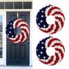 D30cm Independence Day Garland Classic Red White Blue Rose Wreath With Star Inlay 2026 America Festival Decoration Door Sign 1pc