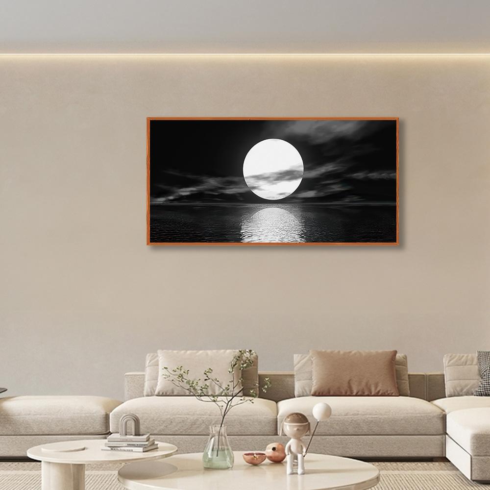 Decorative Wall Art Canvas Painting Seaside Black and White Ocean Living Room Bedroom Kitchen Home Decoration Unframed