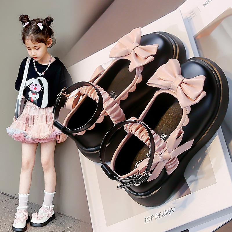 Scarpe in Pelle per Bambina Scarpe con Fiocco Scarpe Mary Jane per Bambina Scarpa per Bambina Piccola Scarpe in Pelle Traspirante per Bambina Zapatos Niña