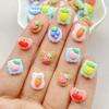 30Pcs Cute Mini Fruit Cherries,strawberry Cookies Nail Art Resin Designer Charms DIY Craft For Nail 3D Decorations Jewelry