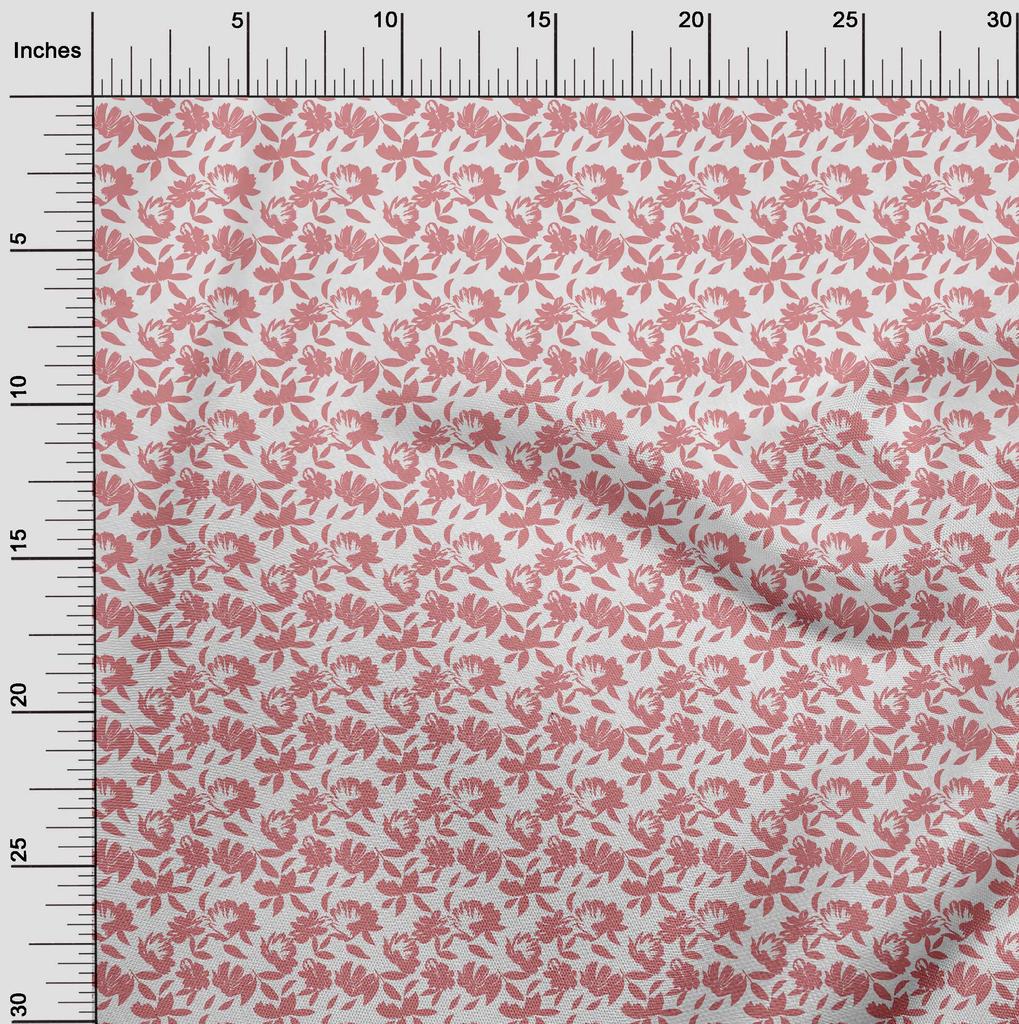 oneOone Cotton Flex Light Green Fabric Floral Craft Projects Decor Fabric Printed By The Yard 40 Inch
