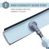 26 X 50cm CQ-01 Light Blue Household Telescopic Window Glass Wiper Cleaner Brush Rod Scrubber Window Cleaner Scraper With Spray Head Cleaning Tools