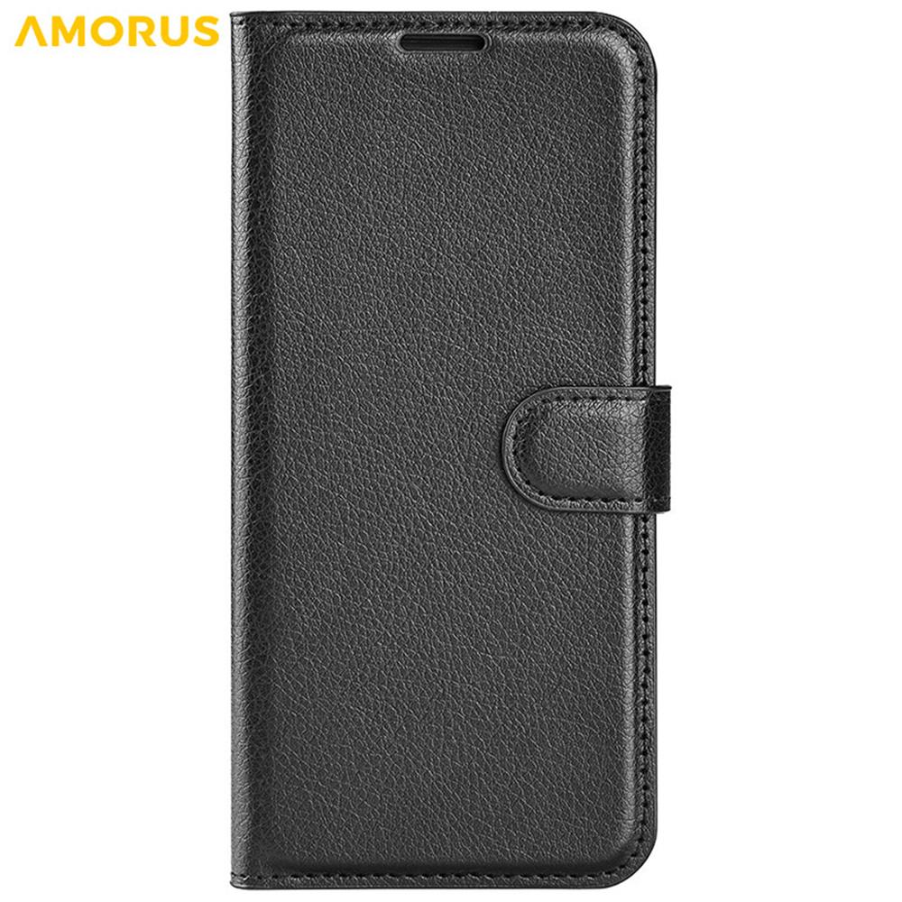 For iPhone 16 Wallet Case Litchi Texture Shockproof Leather Flip Stand Phone Cover