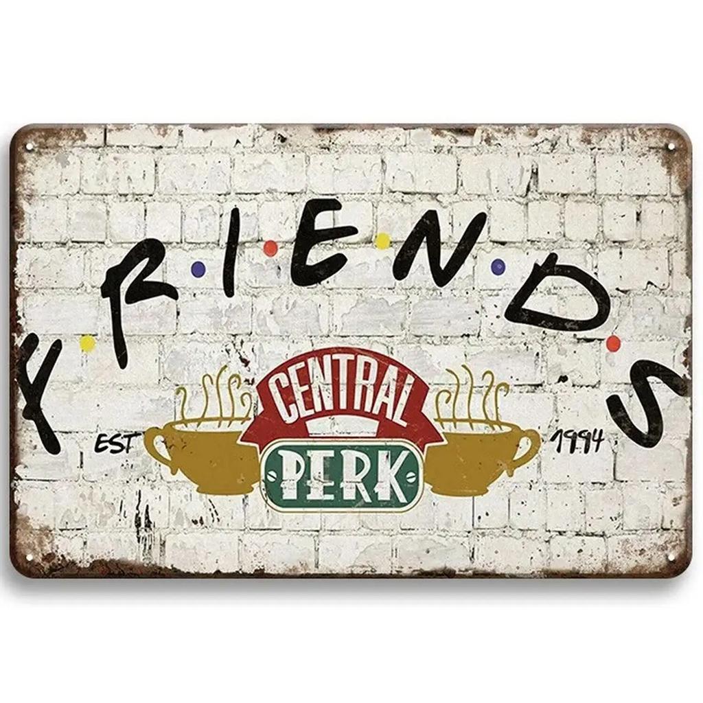 Central Perk Friends Metal Signs. Ideal for Cafe, Bar - Decorative Tin Plaques for Wall.