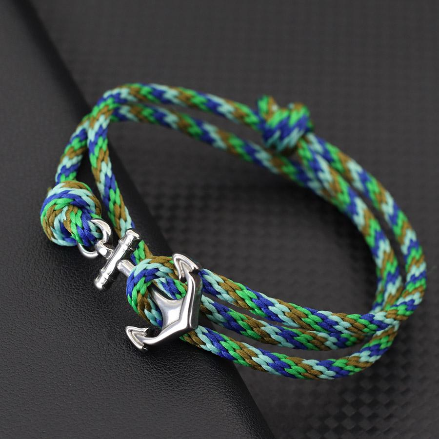 Stylish Anchor Bracelet For Men Double Layer Adjustable Ethnic String Braslet Outdoor Cycling Nautical Braclet Accessories Joias