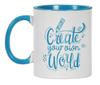 Inkdotpot Create Your Own World  11 Oz  Ceramic Coffee  Mugs Inspirational Quotes Gift For Co-Worker Boss