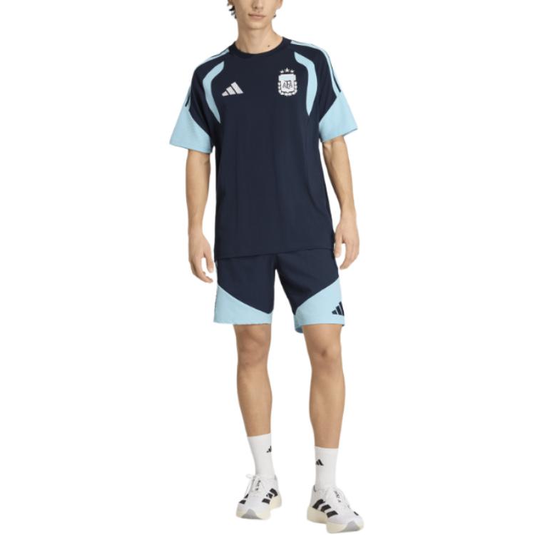 Adidas Argentina 26 Tiro Color Block Round Neck Short Sleeve T-Shirt Men Tops JY7028