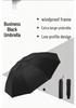 Tiian 33724E Three-Fold Sun & Rain Umbrella: Upgraded Black Sunshade with UV Protection for Business & Personal Use