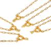 Stainless Steel Plated 18K Gold Stylish Simple Small Square Chain Bubble Buckle Copper 26 Letter Necklace Nc-1887
