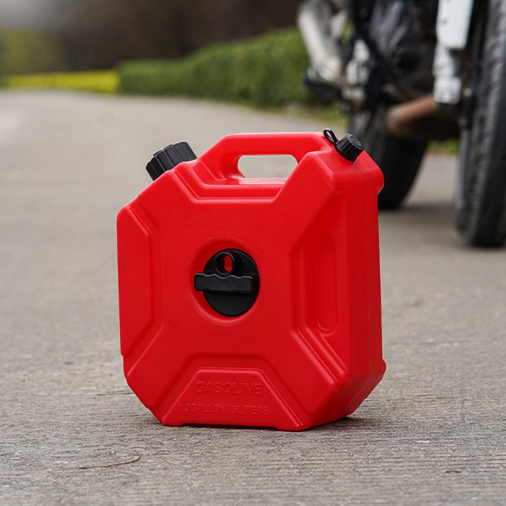 Rezervor de benzină de 1,3 galoane, bidon portabil de ulei de rezervă de 5 litri cu încuietoare și chei, potrivit pentru motociclete, SUV, ATV-uri Majoritatea