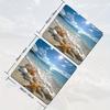 1Pcs Rubber Drying Mat With beautiful beach Print For Coffee Shop Restaurant Kitchen Carpet Tableware Durable Diatom Mud Table Mat Pet Mat Coffeeware