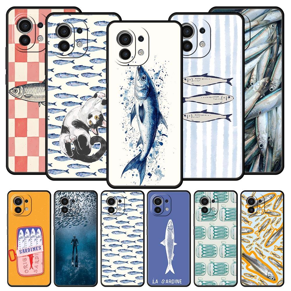 Sardines Aquatic Product Phone Case For Xiaomi Mi 17 15T 15 14 14T 13T 12T Pro 12 13 Lite 5G 11T Poco X6 X7 X5 Pro Soft Cover