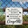 2D Flat, 1pc Vintage Aluminium Metal Sign with "Take Pride In How Far You've Come & Enjoy The Journey" - Retro Tin Sign Suitable for Outdoor Wall