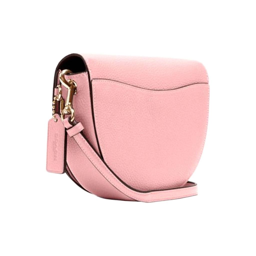 Coach Ellen 21 Solid Color Macaron Leather Flap Shoulder Saddle Crossbody Bag Women Bags Cherry-Blossom-Pink C1432-IMS9M