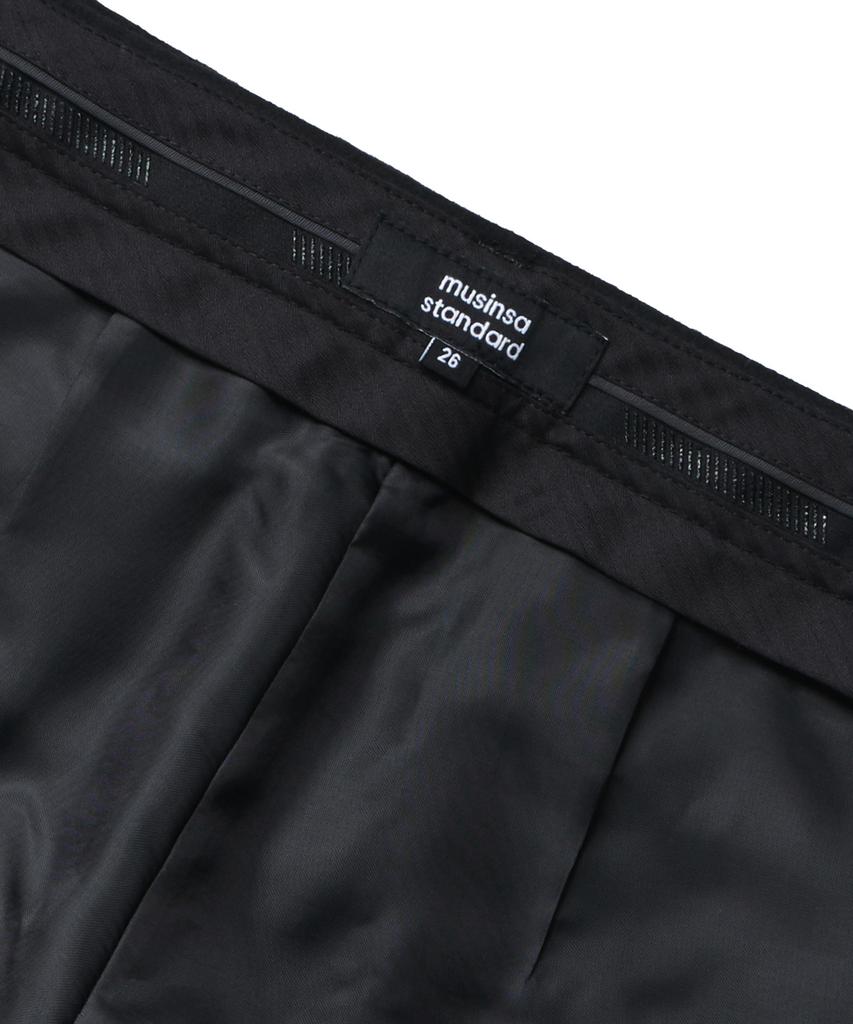 MUSINSA STANDARD WOMAN Women'S Wool Flannel Wide Slacks [Black]