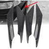 Frontstoßstangenlippe Splitter, Finnen-Canards Karosseriespoiler-Kit, 4 Stück Universeller Auto-Karosseriespoiler Frontstoßstangenlippe Splitter Finnen Zierleiste (Schwarz unlackiert)