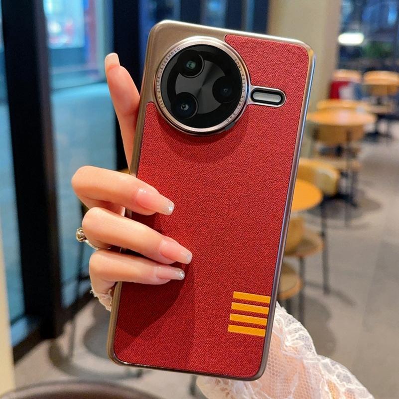 

Vintage tap-on-leather Gray Edges Lens Raised Protective Lens Case For Poco F7 Ultra POCO F7 Pro Protect Cover Poco F7 Ultra червоний