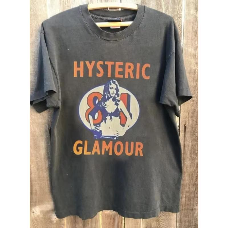 Summer New Casual T-shirt Casual Fashion T-shirt Hysteric Glamour Tour Commemorative T-shirt S