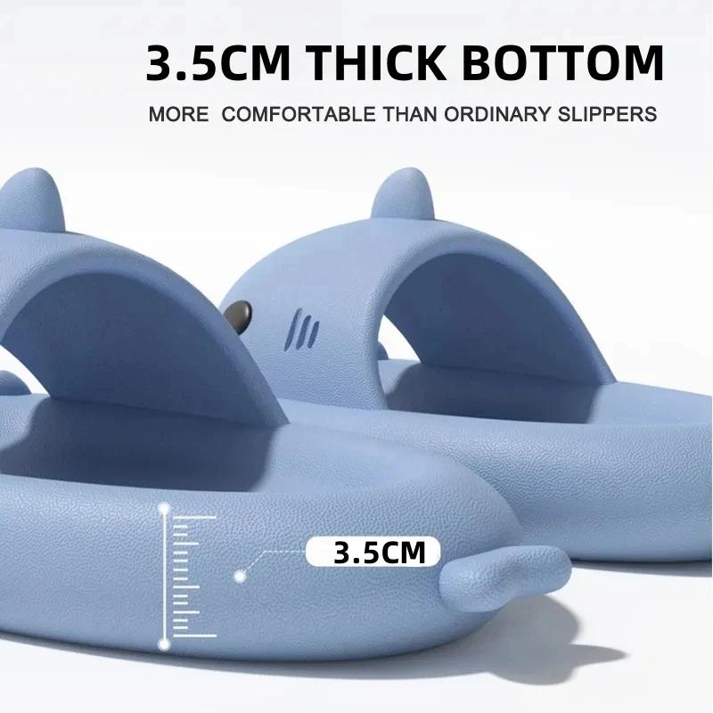 Fashion Crestar Cute Kids Shark Slippers Cartoon Shark Sandals Boy and Girl Comfortable Home Slippers Summer Non-slip Slides Beach Shoes