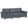 Vidaxl 3-Osobowa Sofa Z Poduszkami, Ciemnoszara, 180 Cm, Aksamit