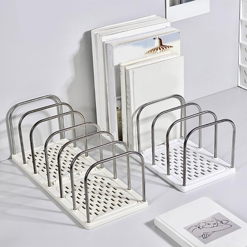 Desk File Sorter Organizers Rack 6 Section Book End Desktop Bookshelf Space Saving Bookend Magazine Stand 37x145x135mm