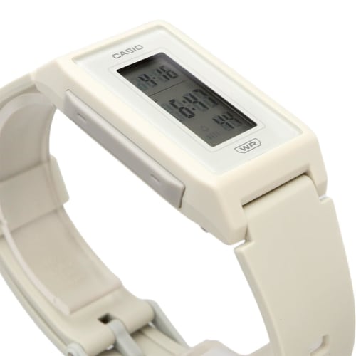 Casio CASIO Pop Digital Watch Biomass Plastic LF-10WH-8 Ladies Matte Ivory Overseas Model