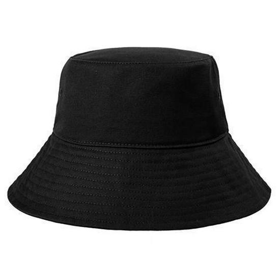 

Двосторонній сонцезахисний капелюх-панама - Унісекс бавовняний капелюх-відро в корейському та японському стилі Black 40-45% Cotton