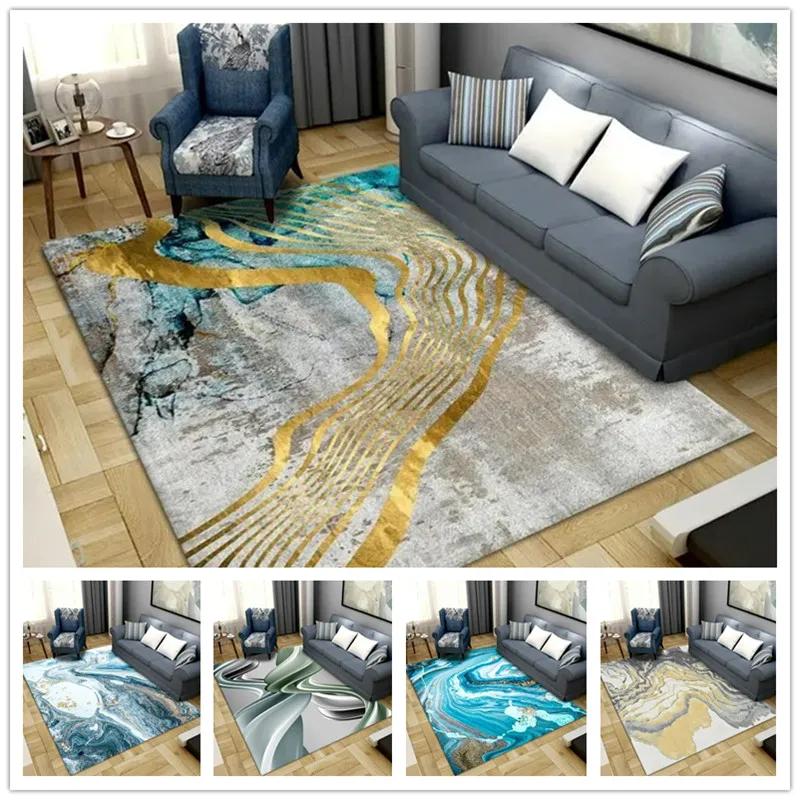 Marbling Pattern Living Room Decoration Large Area Rug Modern Abstract Rugs for Bedroom Home Decor Carpet Light Luxury Floor Mat