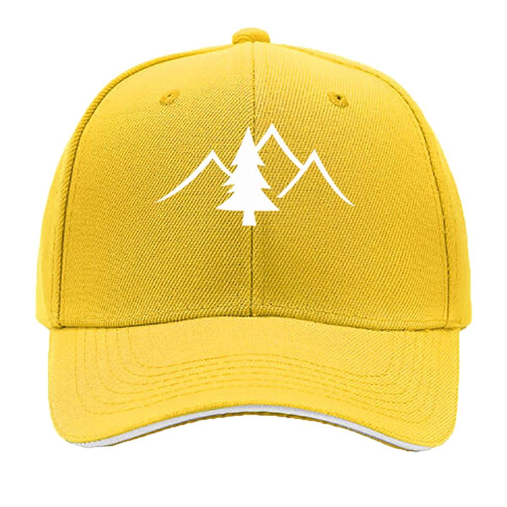 Mountain Pine Forest Camouflage Silhouette Graphic Sandwich Baseball Cap Sun Cap Outdoor Workouts Hat