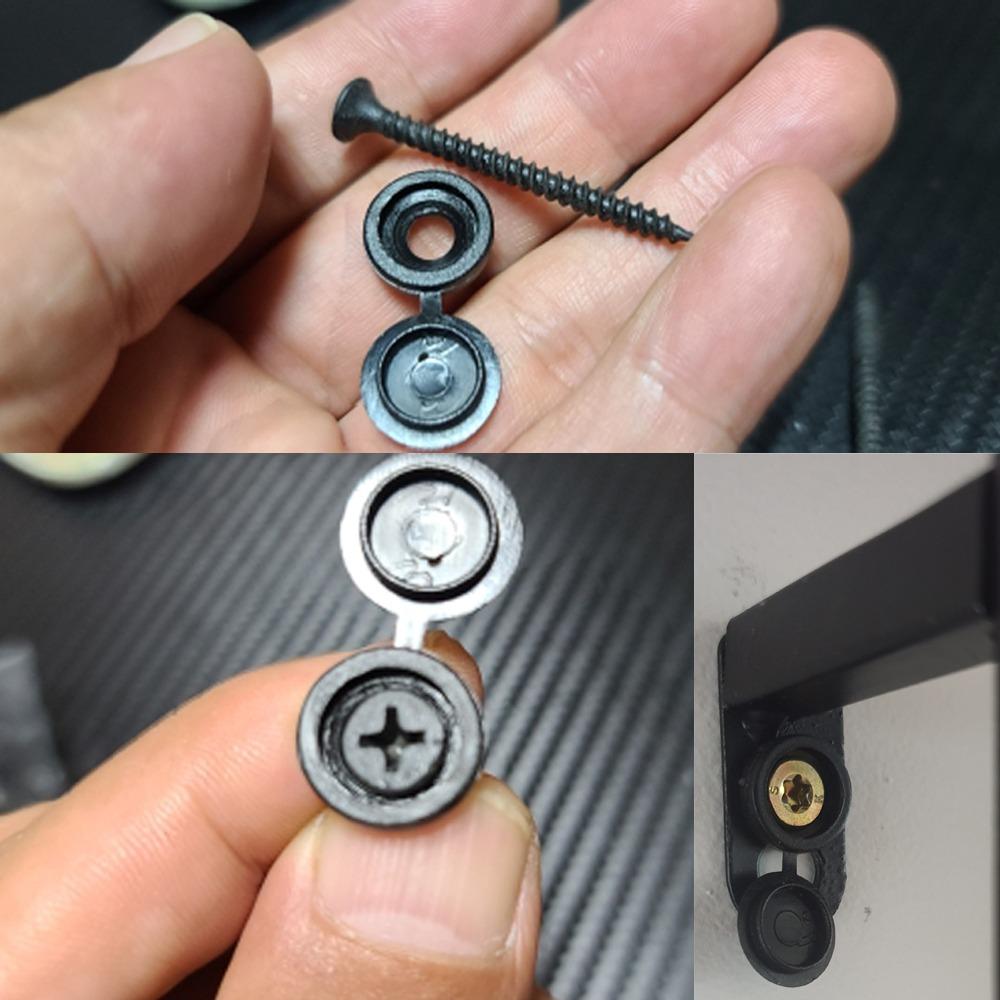 50PCS Practical Hinged Plastic Screw Fold Snap Protective Cap - Button Nuts Cover for Bolts Protect Furniture Exterior DecorGood Product