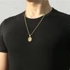 Stainless Steel Saint Benedict Medal Pendant Necklace