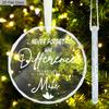 1pc Thank You Gifts for Women Men - Never Forget The Difference That You Make for Coworkers - Glass Ornament