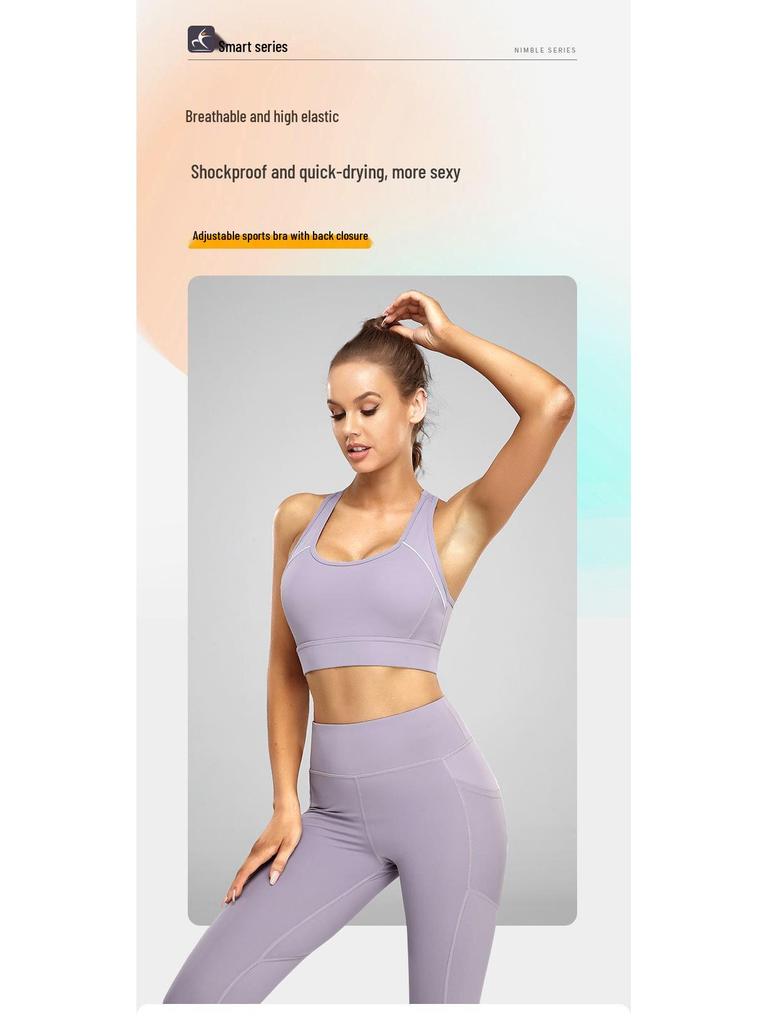 High-Impact Women's Sports Bra for Running & Yoga - Shockproof, Large Bust Support