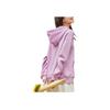 Anta Lifestyle Series Letter Print Pattern Drawstring Pullover Hoodie Women Hoodies Purple 162238710-3