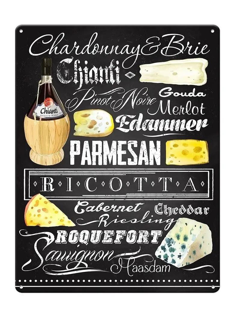 Beer and Snacks Tin Sign 20x30cm, Vintage Pub Wall Art Decor