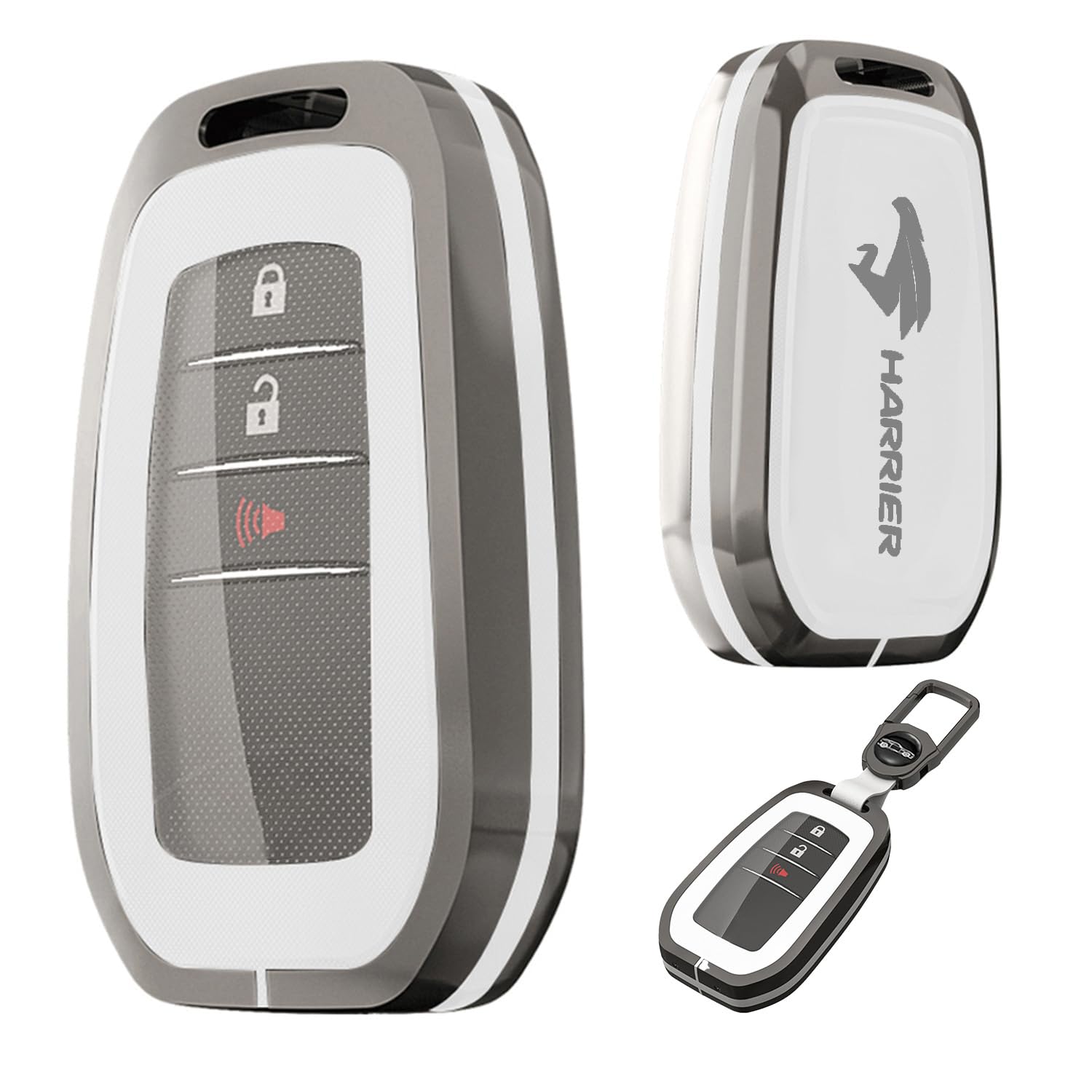 

Yamlten Harrier Key Case, TPU, Assembly Type Key Case, Zinc Metal, Easy Installation, Car Key Holder, white